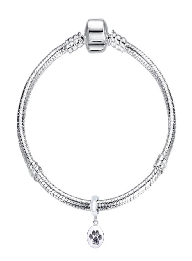 LAMOONY Dog Paw Charm 925 Sterling Silver Pet Pendant Animal Bead for Pandora Charms Bracelet Gift for Anniversary Birthday Christmas Day - Image 5